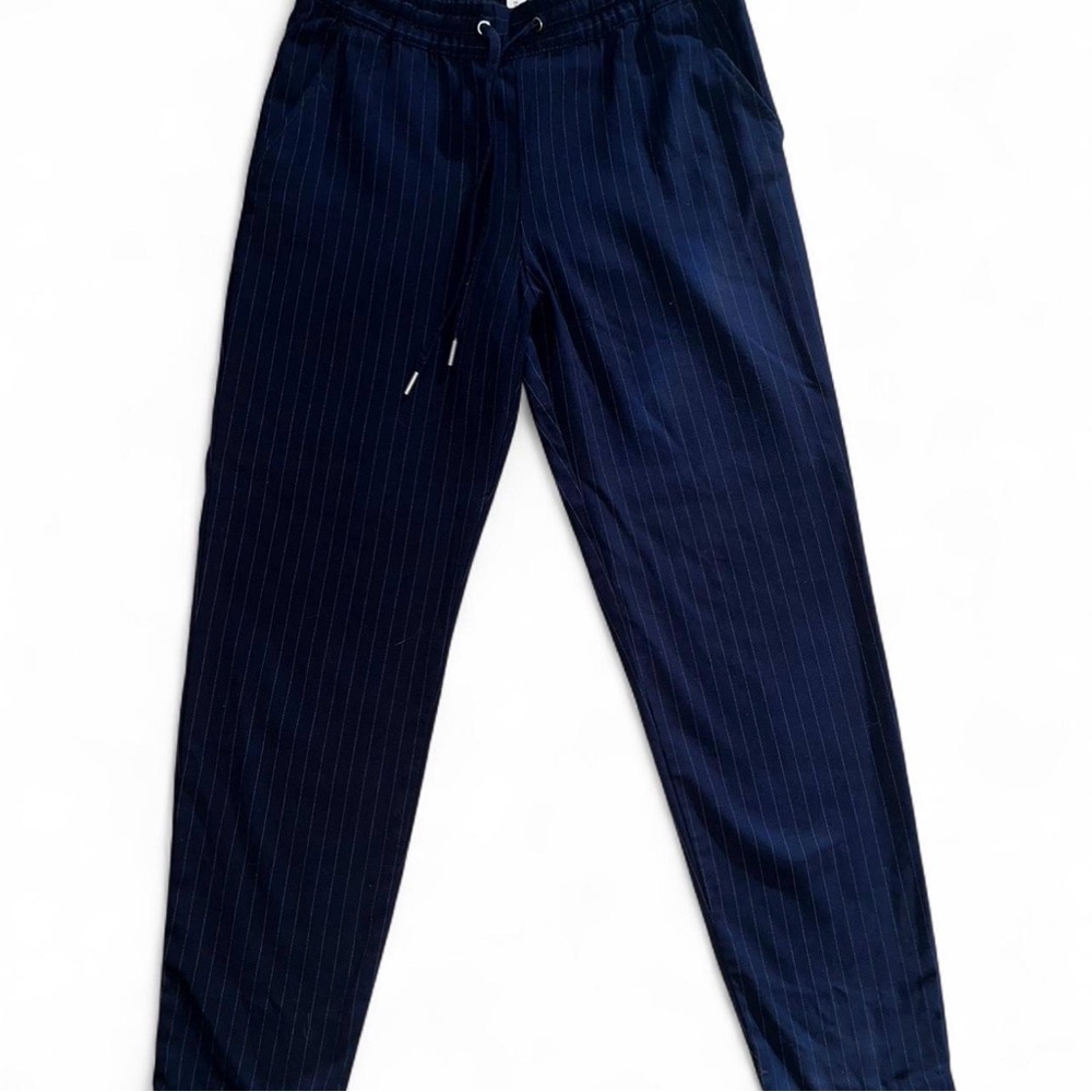 H&MxLOGG Women's Navy/Dark Blue Striped Joggers